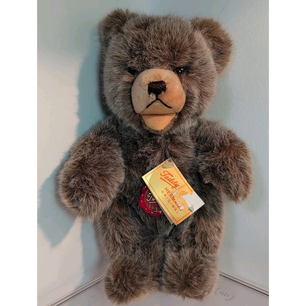 Vintage 12"‎ Hermann Original Teddy Bear Tipped mohair West Germany With Tags